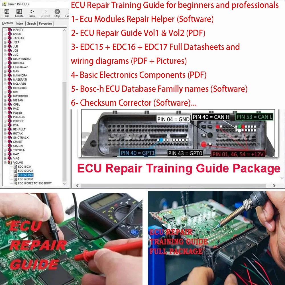 ECU Repair Training Guide ECU  - Electronics Repair Guide review and price