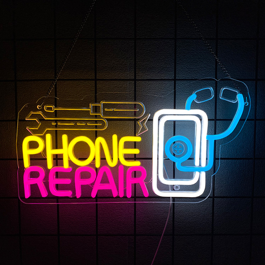 Phone Repair Neon Sign For Wal - Electronics Repair Shop review and price